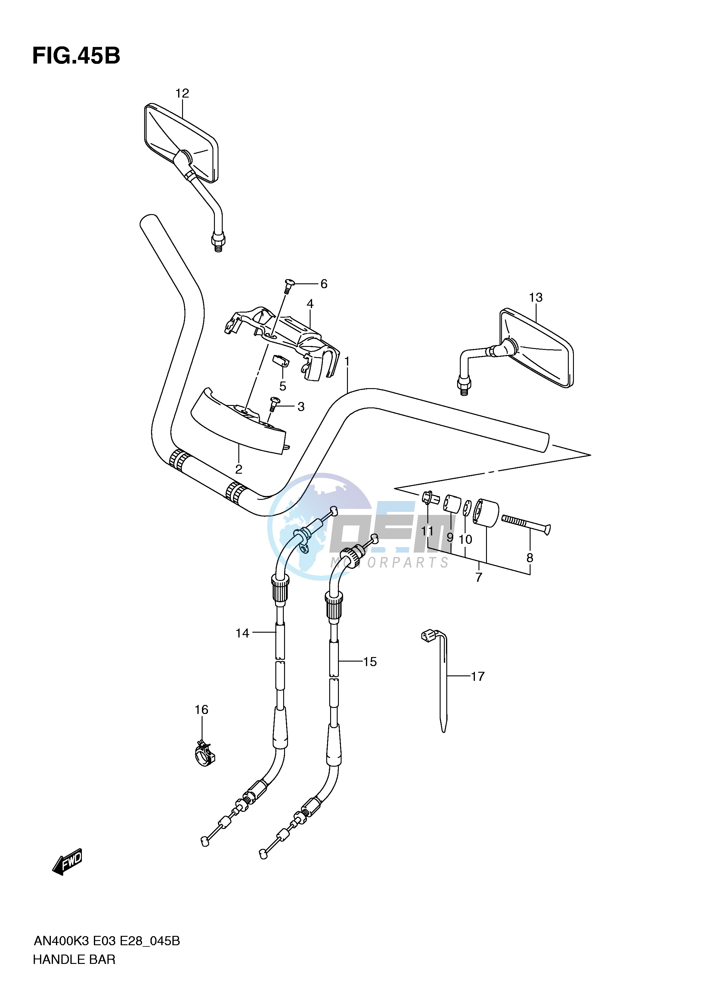 HANDLEBAR (AN400SK5 SK6)