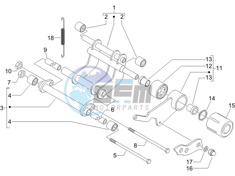 Swinging arm