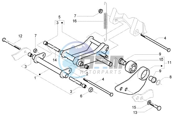 Swinging arm