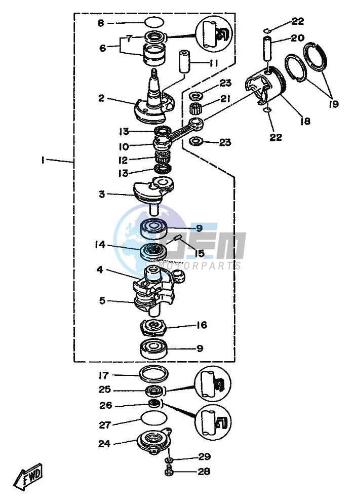 CRANKSHAFT--PISTON