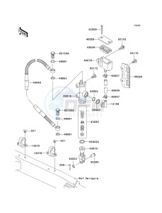 KLX 300 A [KLX300R] (A6F-A7A) A6F drawing REAR MASTER CYLINDER