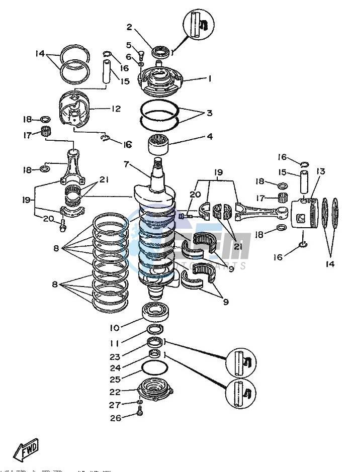 CRANKSHAFT--PISTON