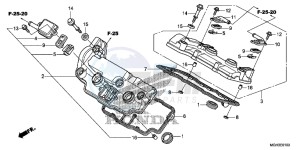 VFR1200XDD CrossTourer - VFR1200X Dual Clutch 2ED - (2ED) drawing CYLINDER HEAD COVER