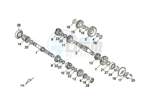 WOLF 125 EFI drawing CRANKCASE - DRIVE SHAFT - CRANKCASE