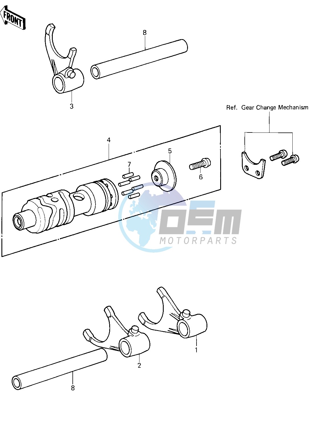 GEAR CHANGE DRUM & FORKS