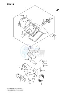 DR-Z250 (E28-E33) drawing REAR COMBINATION LAMP