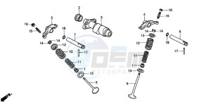 TRX300 FOURTRAX drawing CAMSHAFT/VALVE