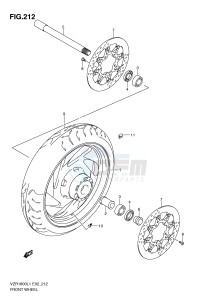 VZR1800 (E2) INTRUDER drawing FRONT WHEEL (VZR1800L1 E2)