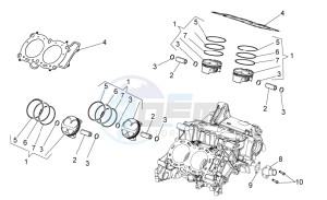 Tuono 1000 v4 R APRC ABS drawing Cylinder - Piston