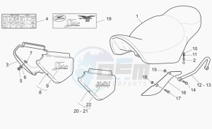 California 1100 EV PI Cat. Alum./Tit. PI Cat. drawing Saddle-central bod