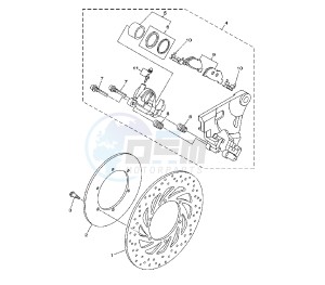 XV A MIDNIGHT STAR 1900 drawing REAR BRAKE CALIPER