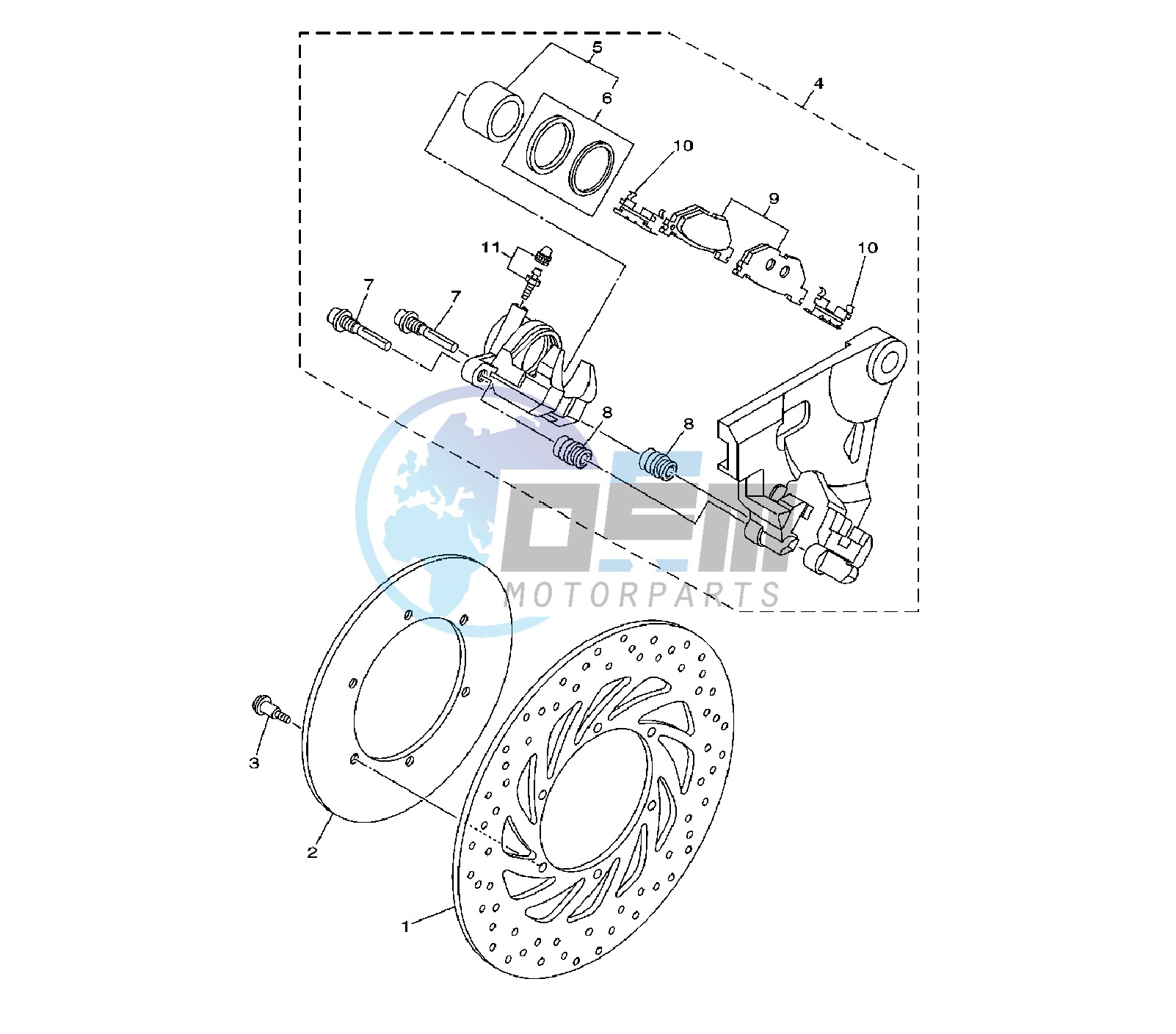 REAR BRAKE CALIPER