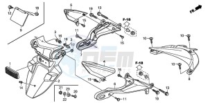 CBR600RR drawing REAR FENDER