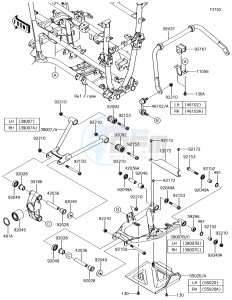 BRUTE FORCE 750 4x4i EPS KVF750GHF EU drawing Rear Suspension