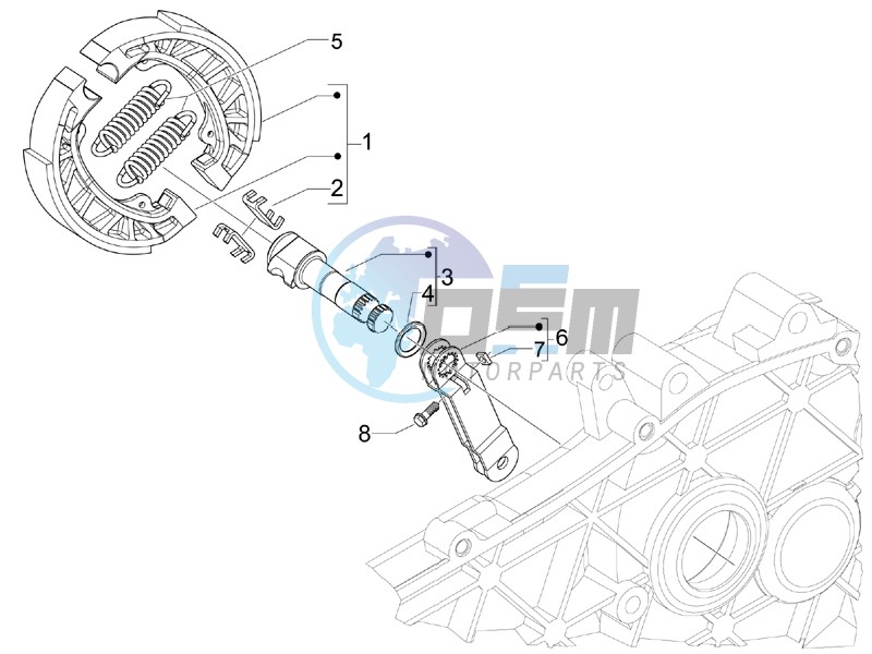 Rear brake - Brake jaw