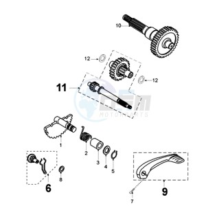 VIVA 2 SPA drawing DRIVE SHAFTS / KICKSTARTER