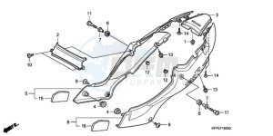 CBR125RWA France - (F / BLA CMF) drawing SIDE COVER