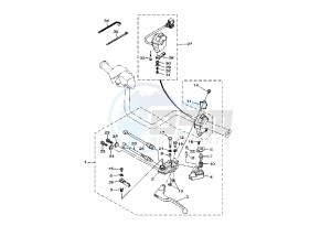 YFM RR RAPTOR 660 drawing HANDLE SWITCH LEVER