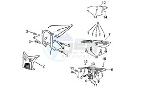 Quasar 125-180 drawing Fr-rear parcel rack-Fr prot.HP