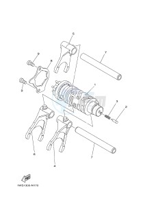 MT07A MT-07 ABS 700 (1XB3) drawing SHIFT CAM & FORK