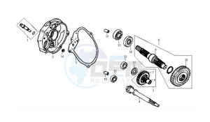 SHARK 50 E2 drawing CRANKCASE - DRIVE SHAFT - CRANKCASE