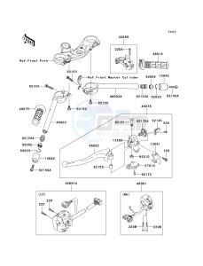 ZX 1000 D [NINJA ZX-10R] (D6F-D7FA) D7FA drawing HANDLEBAR