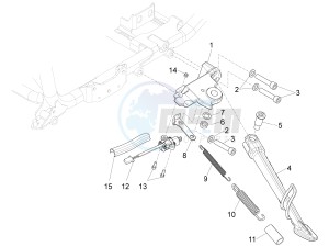 California 1400 Touring SE ABS 1380 drawing Central stand