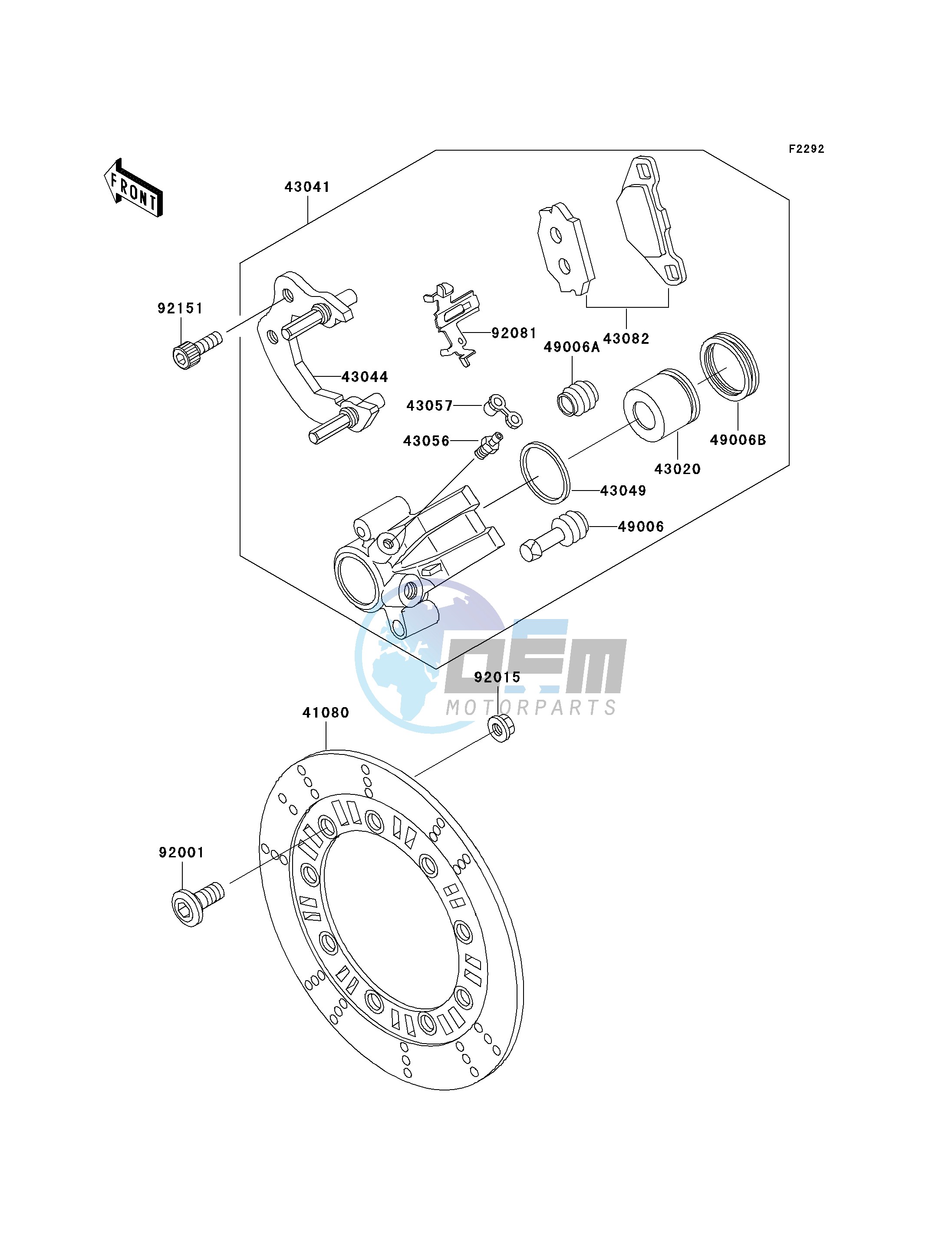 FRONT BRAKE-- D20- -