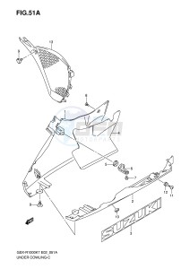 GSX-R1000 (E2) drawing UNDER COWLING (MODEL K8)