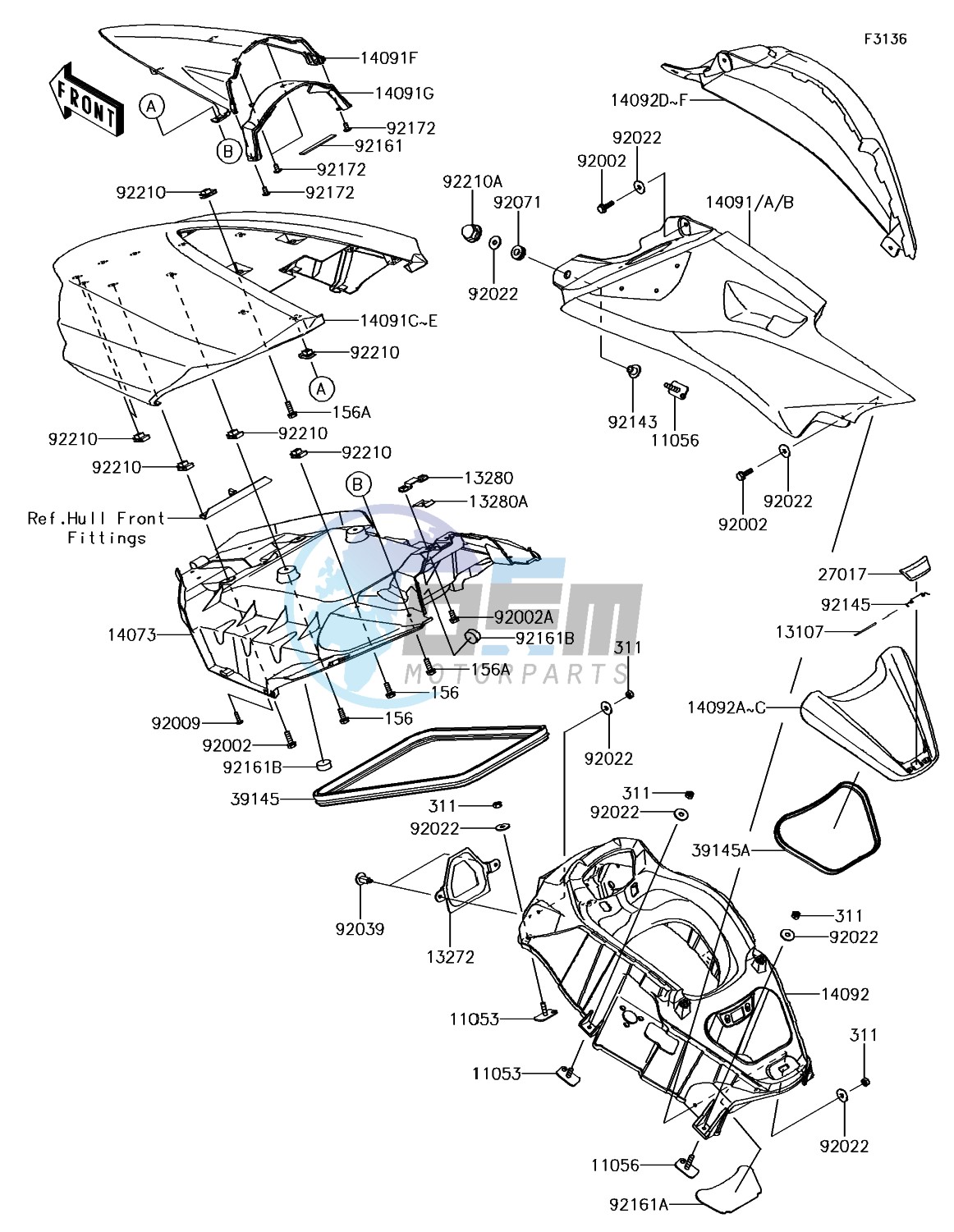 Hull Middle Fittings