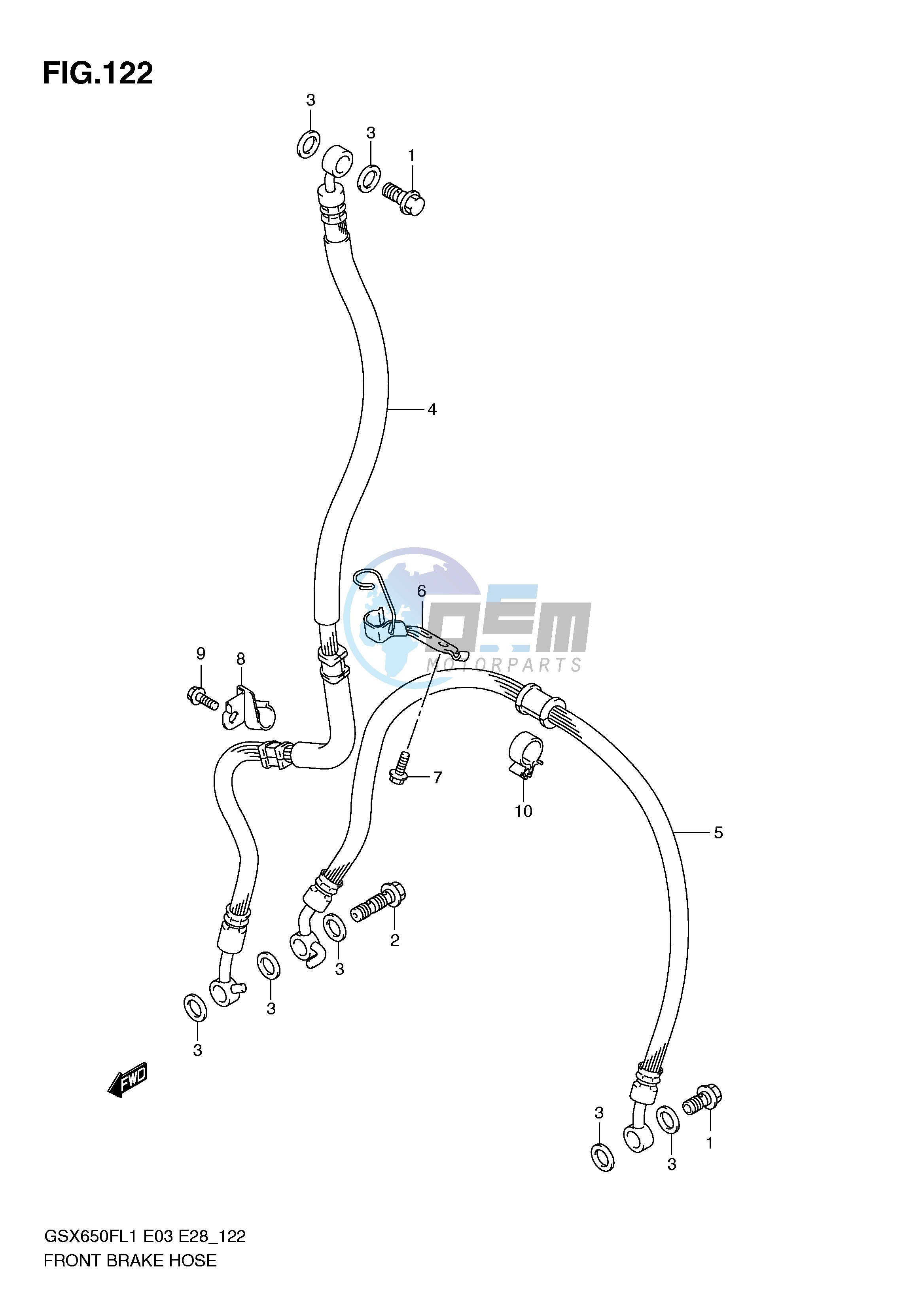 FRONT BRAKE HOSE (GSX650FL1 E3)