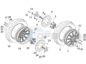 MP3 400 ie mic (USA) USA drawing Front wheel