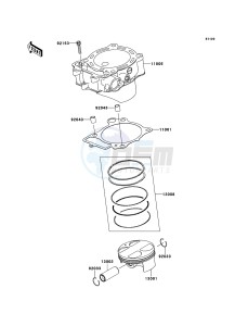 KFX450R KSF450B8F EU drawing Cylinder/Piston(s)