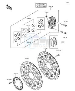 NINJA ZX-10R ABS ZX1000SGFB XX (EU ME A(FRICA) drawing Front Brake