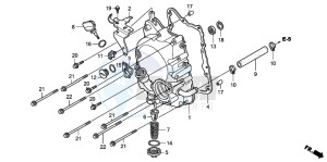 FES125 S-WING drawing RIGHT CRANKCASE COVER (FES1257/A7)(FES1507/A7)