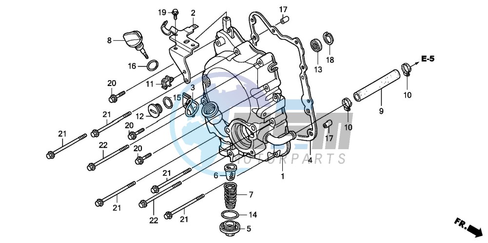 RIGHT CRANKCASE COVER (FES1257/A7)(FES1507/A7)