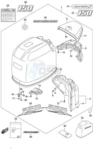 DF 150 drawing Engine Cover (White) (Model: TG)