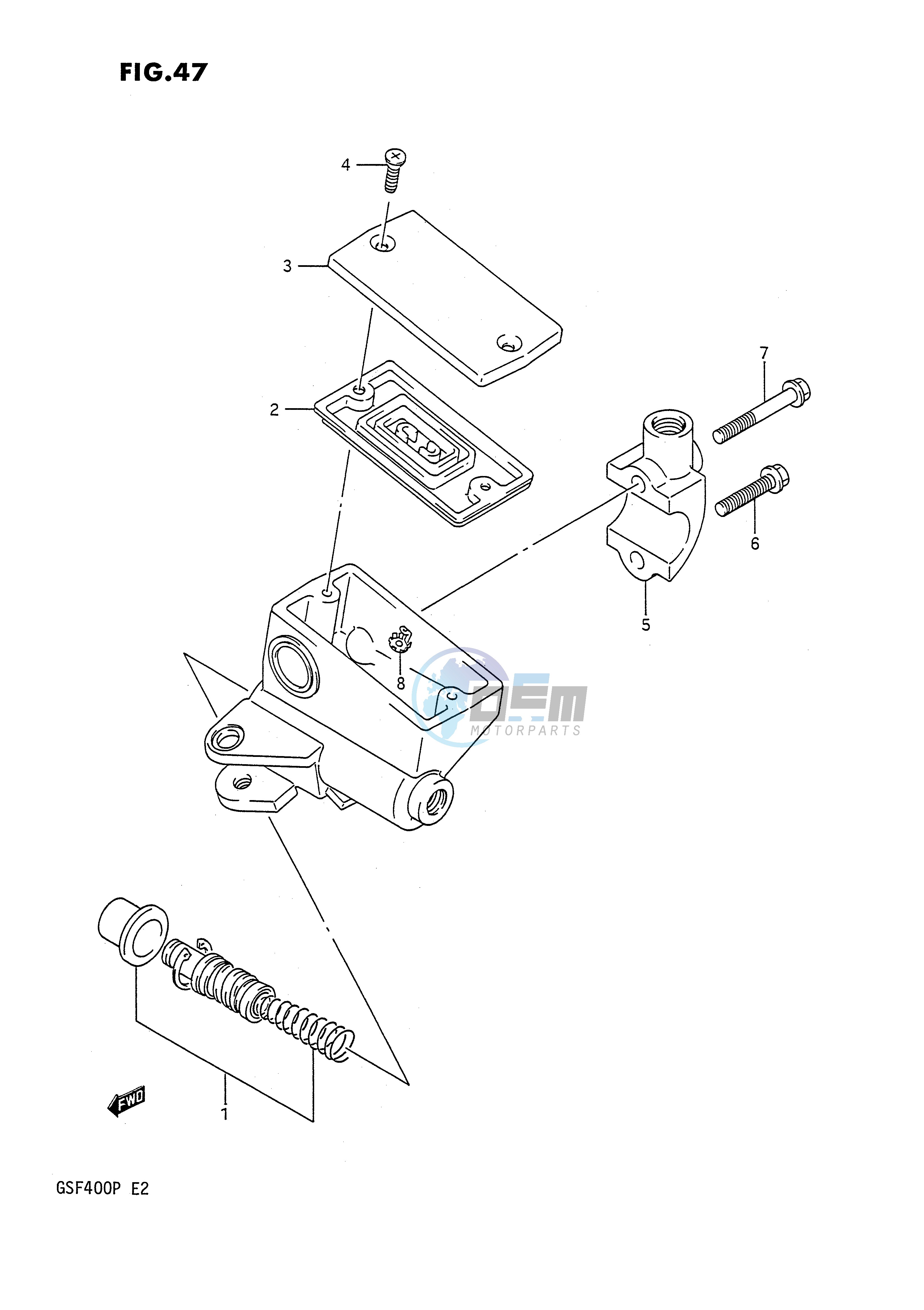 FRONT MASTER CYLINDER (MODEL M N)