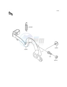 KX 250 J [KX250] (J2) [KX250] drawing BRAKE PEDAL