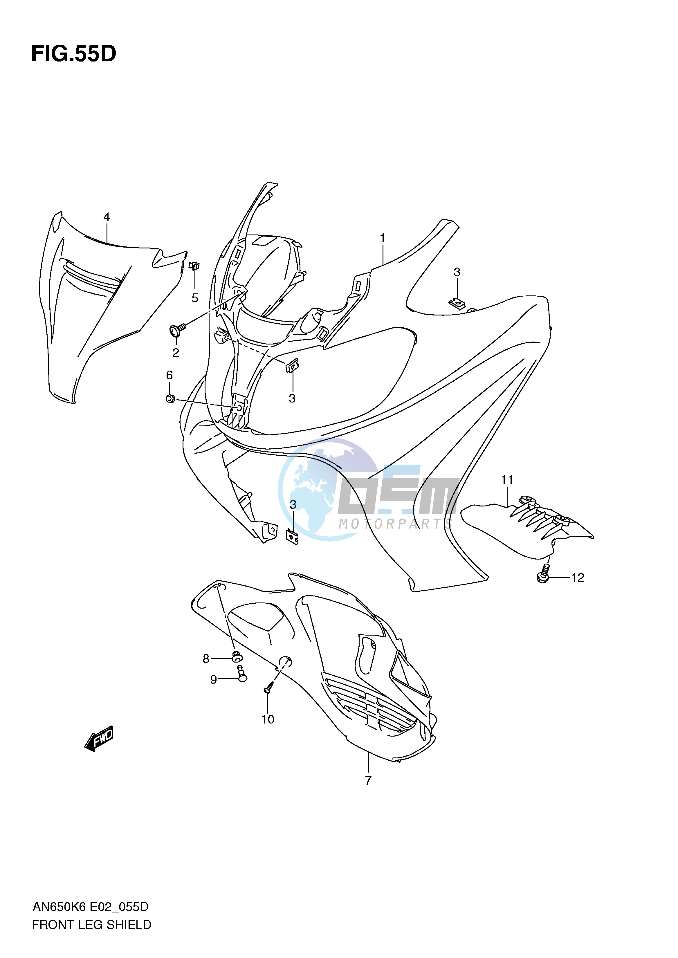 FRONT LEG SHIELD (AN650AL0)