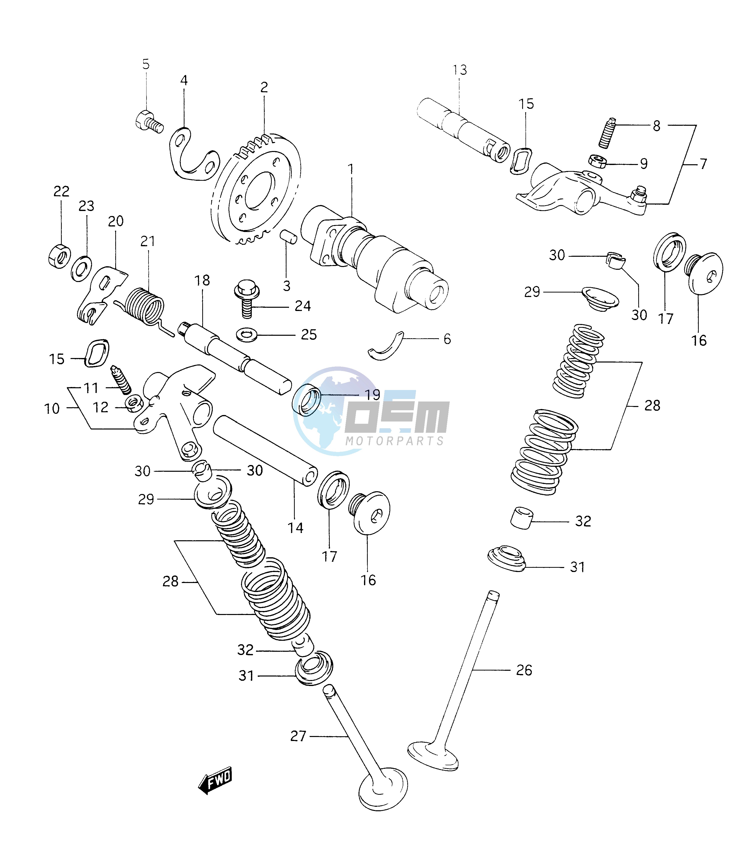 CAM SHAFT - VALVE (MODEL L M N P)