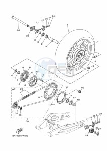 MT-07 MTN690-U (BHH3) drawing REAR WHEEL