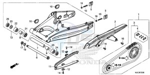 CBR650FAE CBR650FAE 2ED - (2ED) drawing SWINGARM