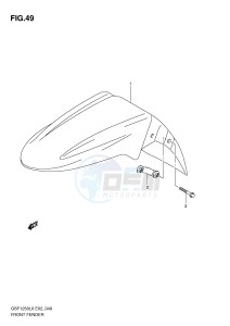 GSF1250 (E2) Bandit drawing FRONT FENDER (GSF1250L0)