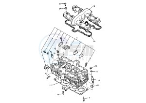 XJR 1200 drawing CYLINDER HEAD