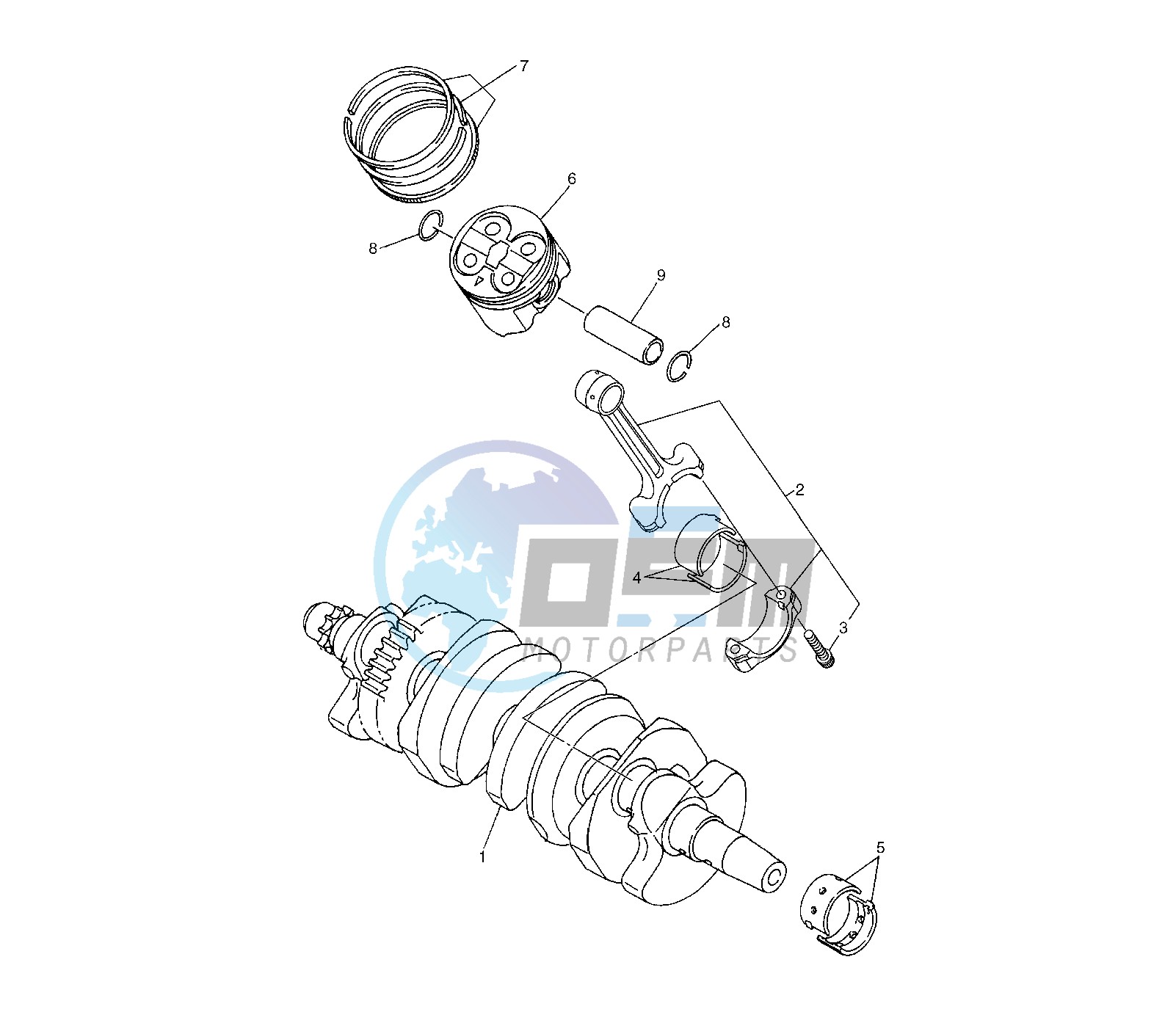 CRANKSHAFT AND PISTON