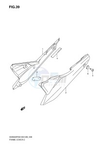 GSX650F (E3-E28) Katana drawing FRAME COVER