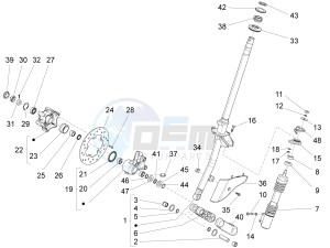 LXV 125 4T 3V E3 (APAC) drawing Fork/steering tube - Steering bearing unit