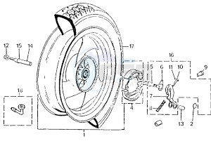 ST RAPIDO - 50 cc drawing REAR WHEEL