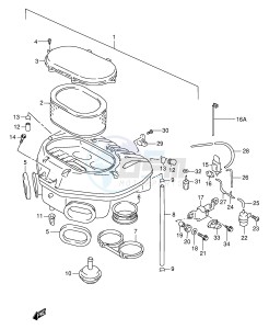 GSX-R750 (E2) drawing AIR CLEANER (MODEL W X)